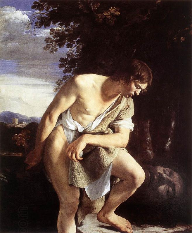 GENTILESCHI, Orazio David Contemplating the Head of Goliath fh China oil painting art